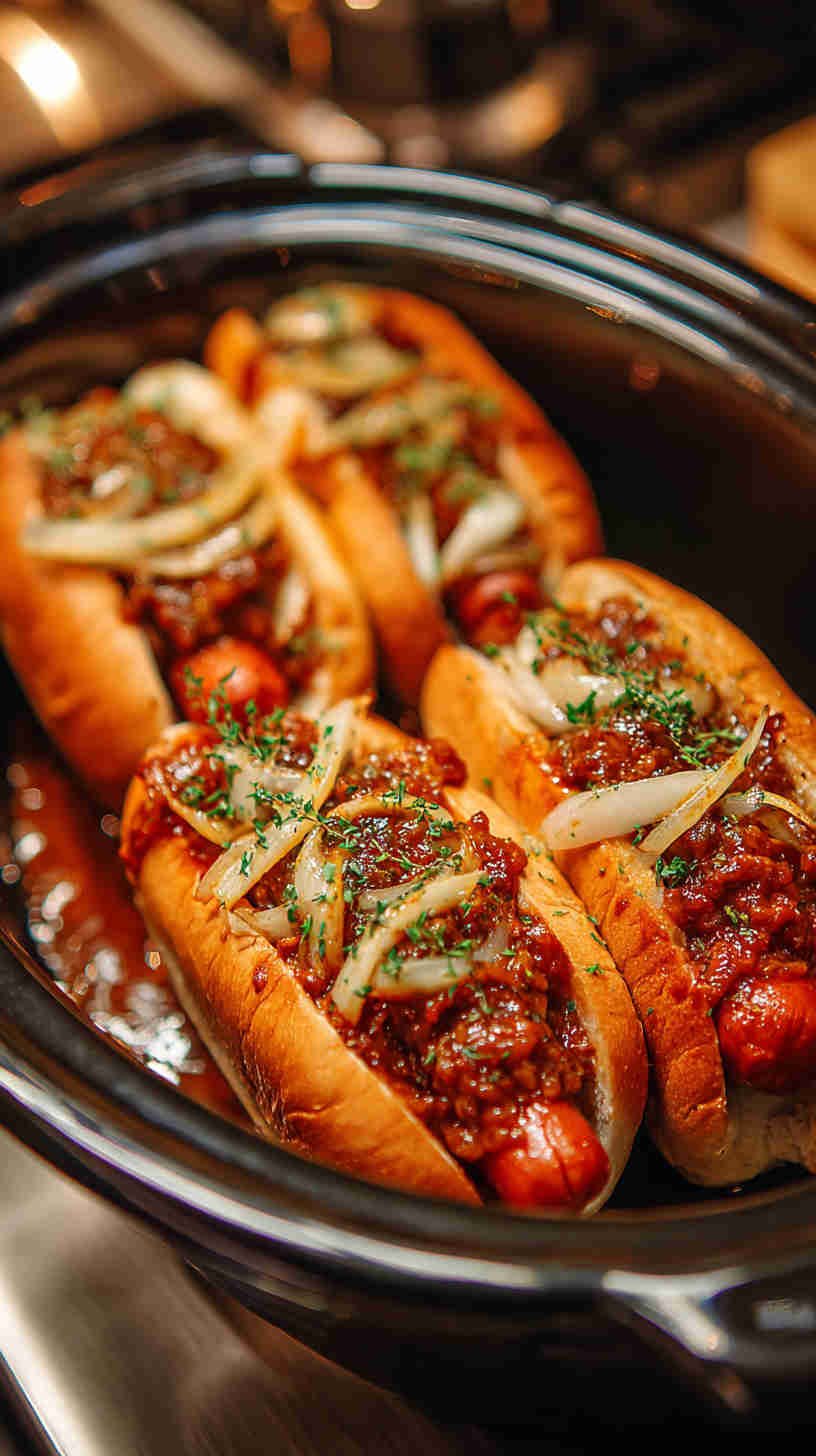 Crockpot Hot Dogs in Sauce