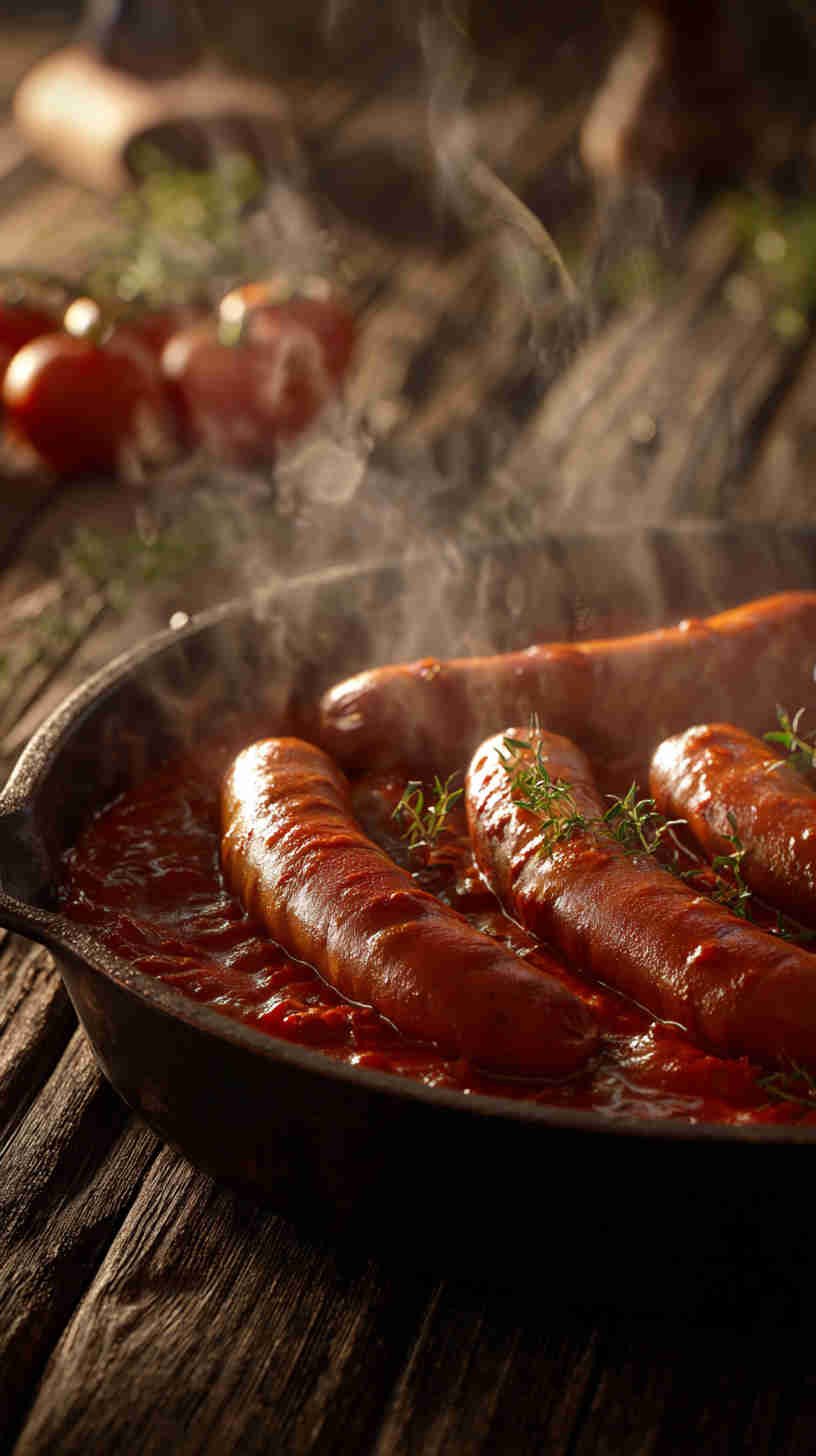 Crockpot Hot Dogs in Sauce