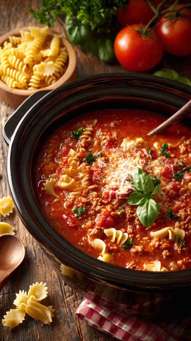 Crockpot Lasagna Soup