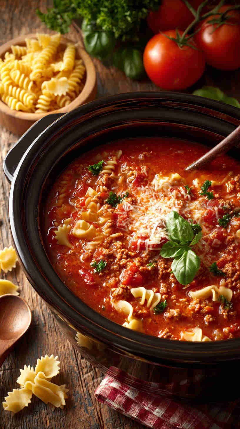 Crockpot Lasagna Soup
