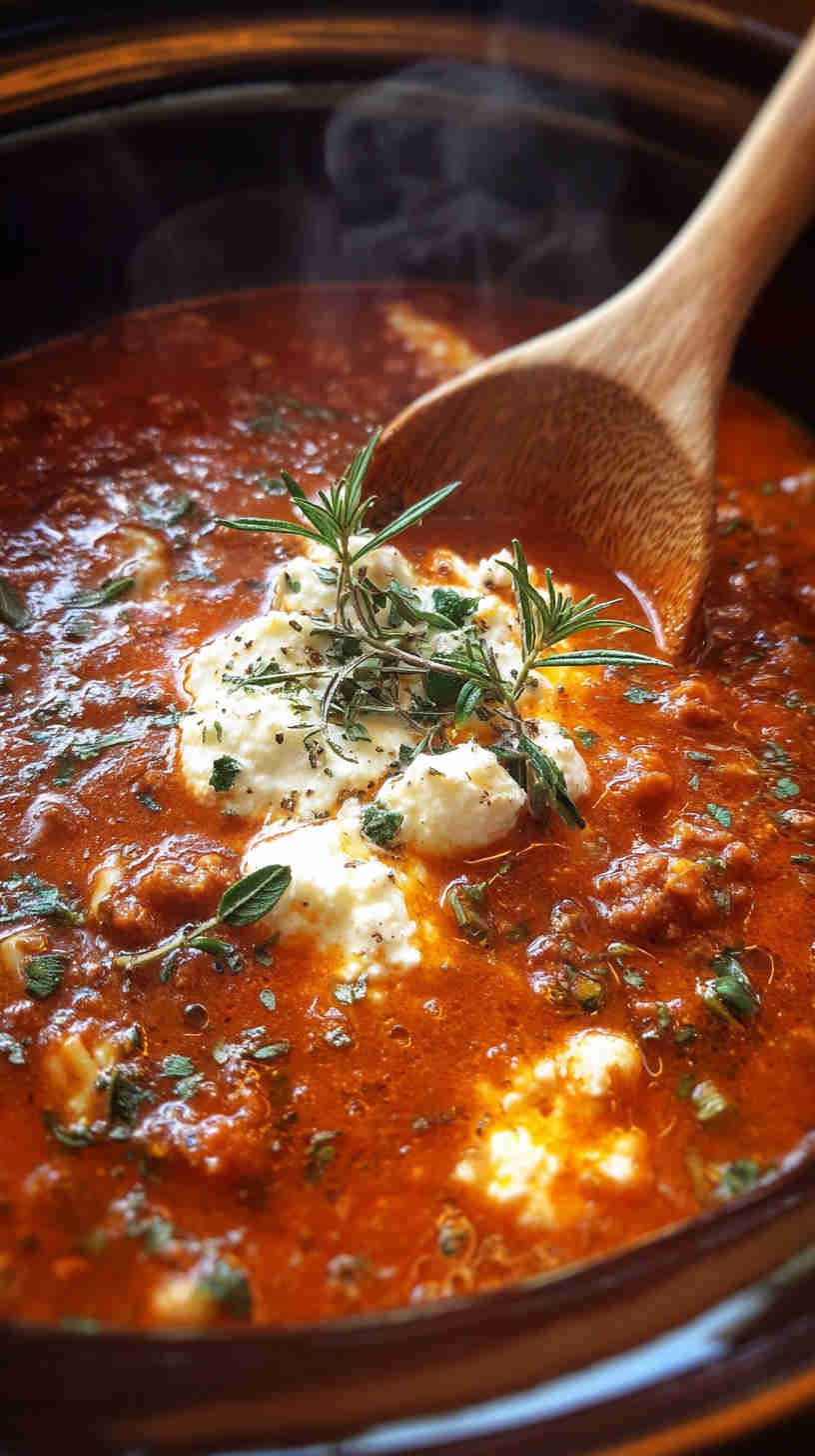 Crockpot Lasagna Soup