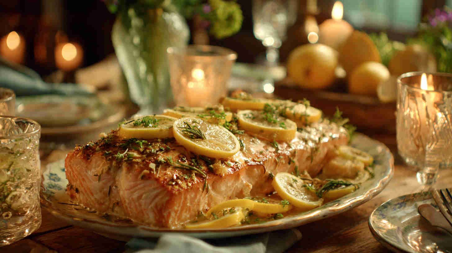 Crockpot Lemon Garlic Butter Salmon