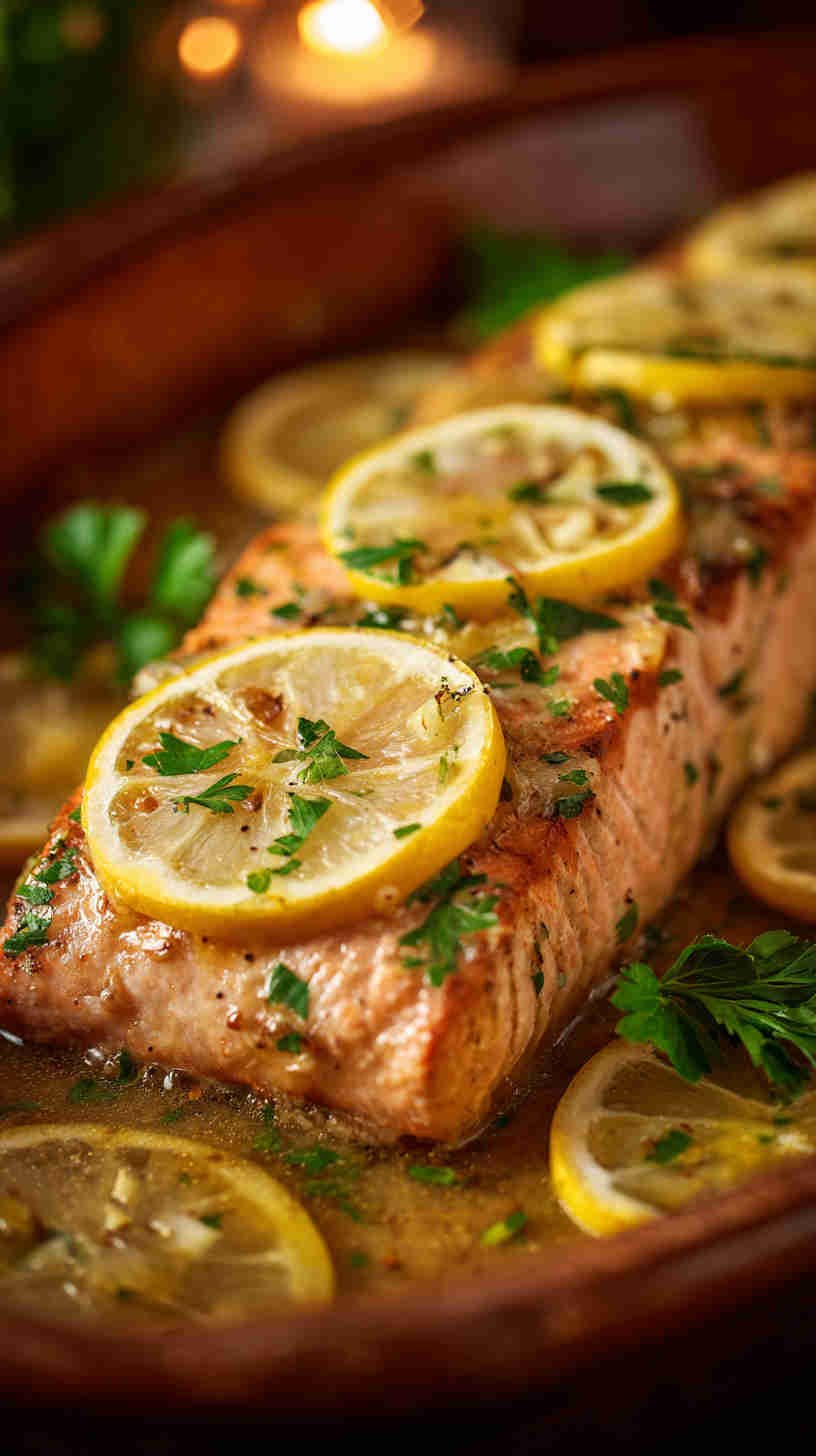 Crockpot Lemon Garlic Butter Salmon