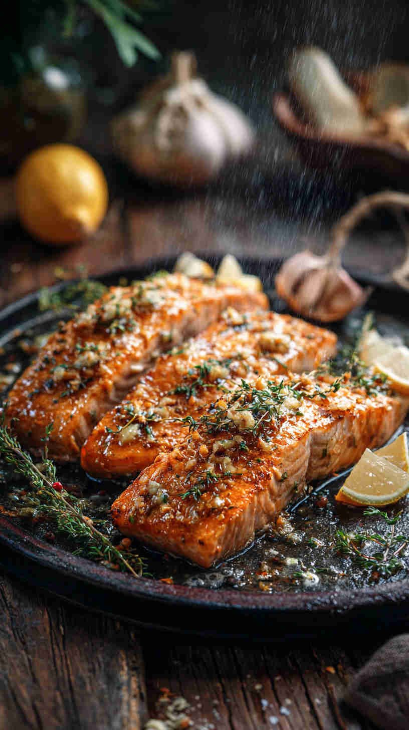 Crockpot Lemon Garlic Butter Salmon