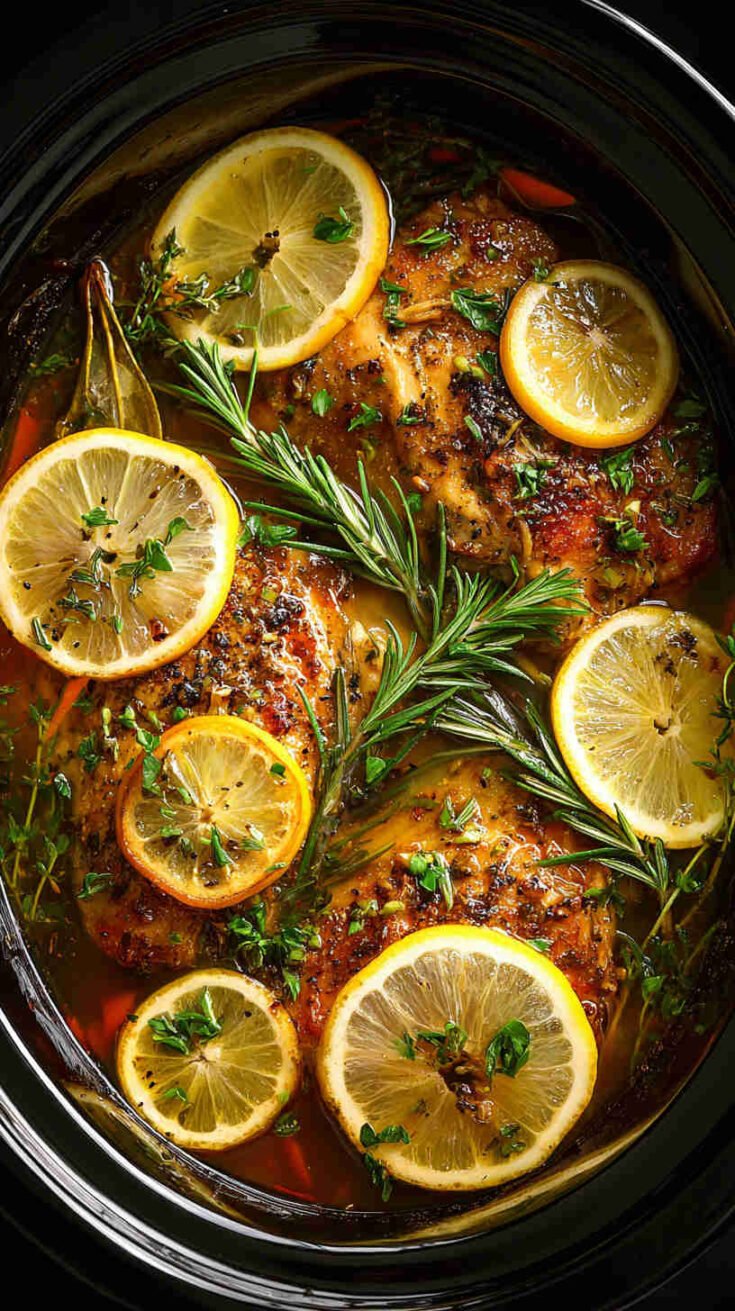 Crockpot Lemon Herb Chicken