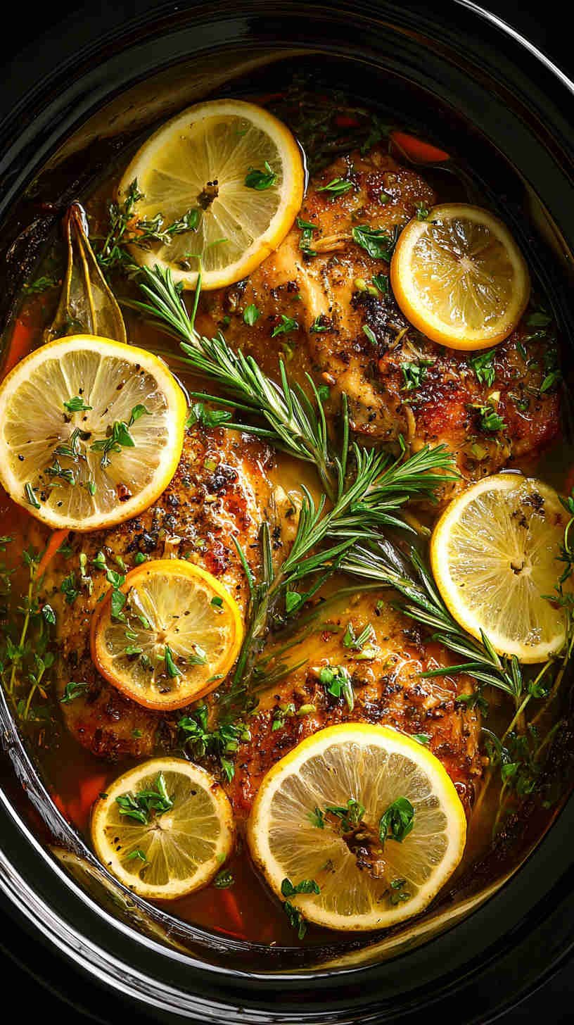 Crockpot Lemon Herb Chicken