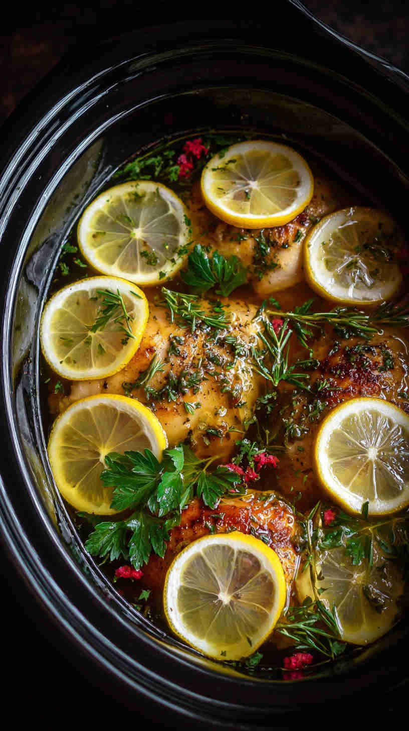 Crockpot Lemon Herb Chicken