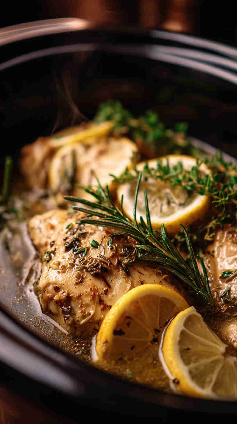 Crockpot Lemon Herb Chicken