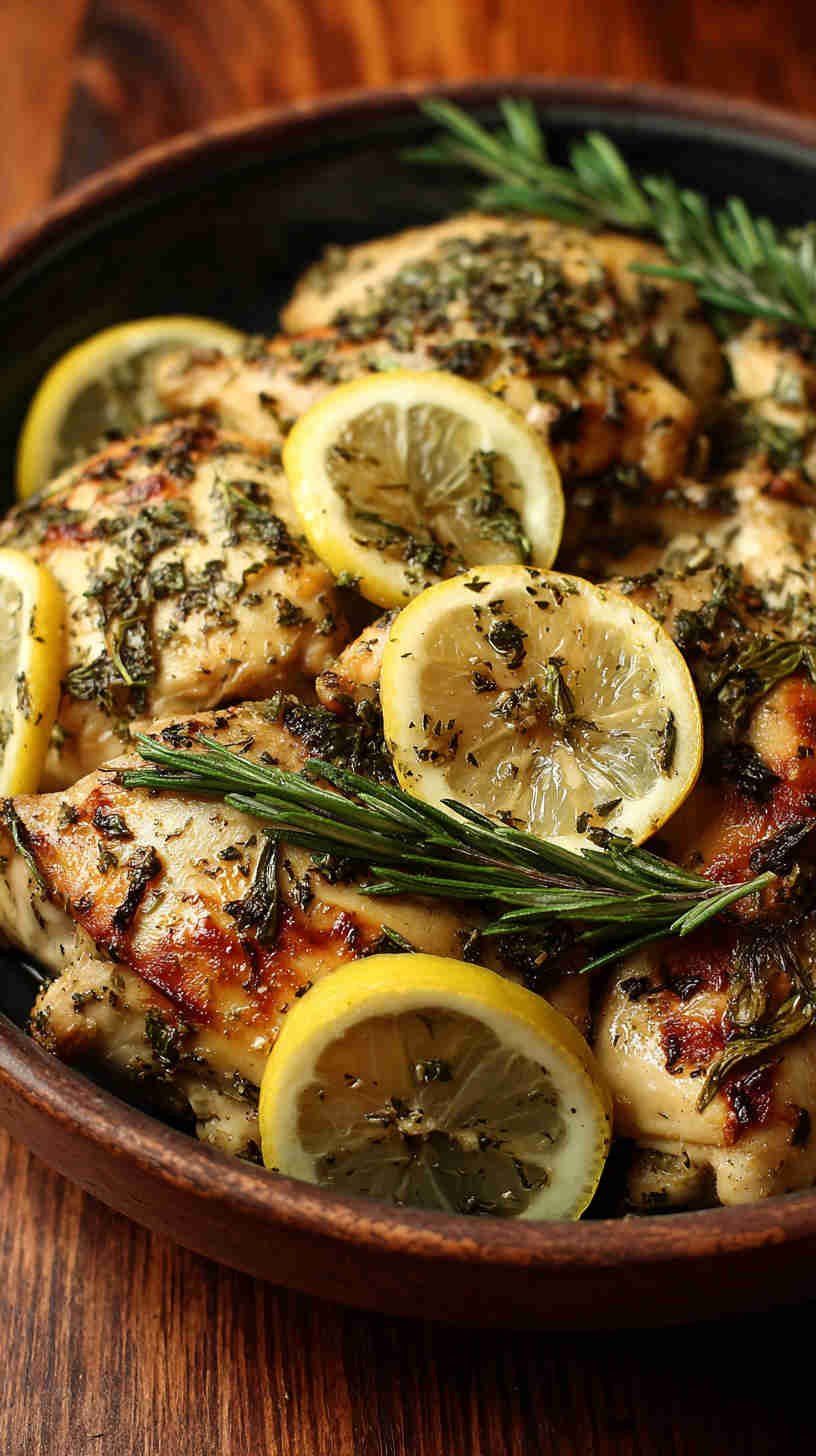 Crockpot Lemon Herb Chicken