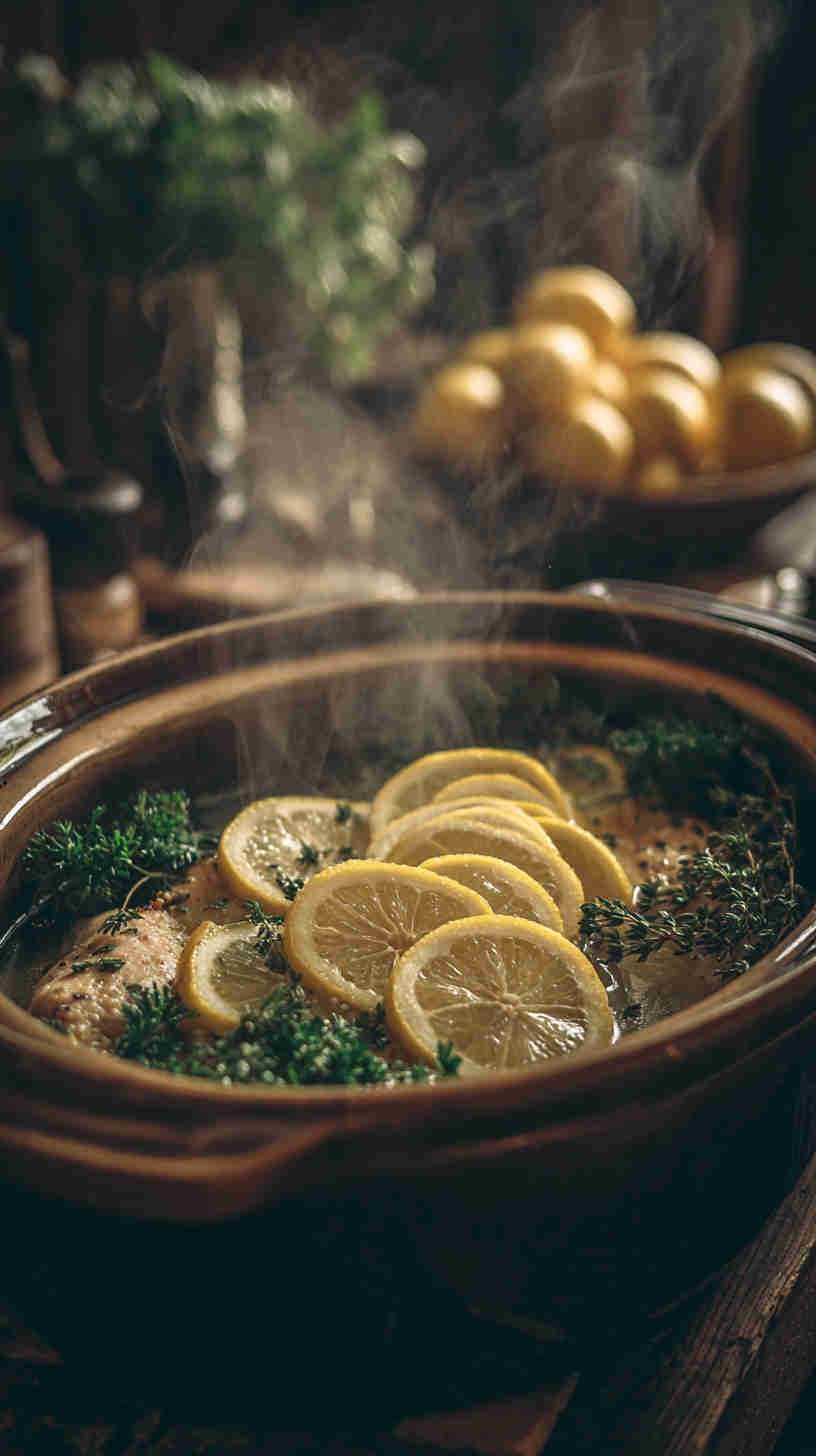 Crockpot Lemon Herb Chicken