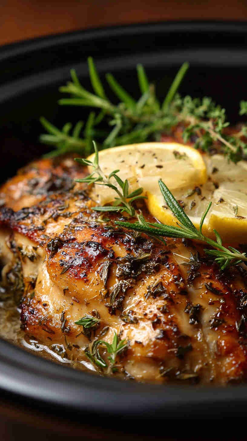 Crockpot Lemon Herb Chicken