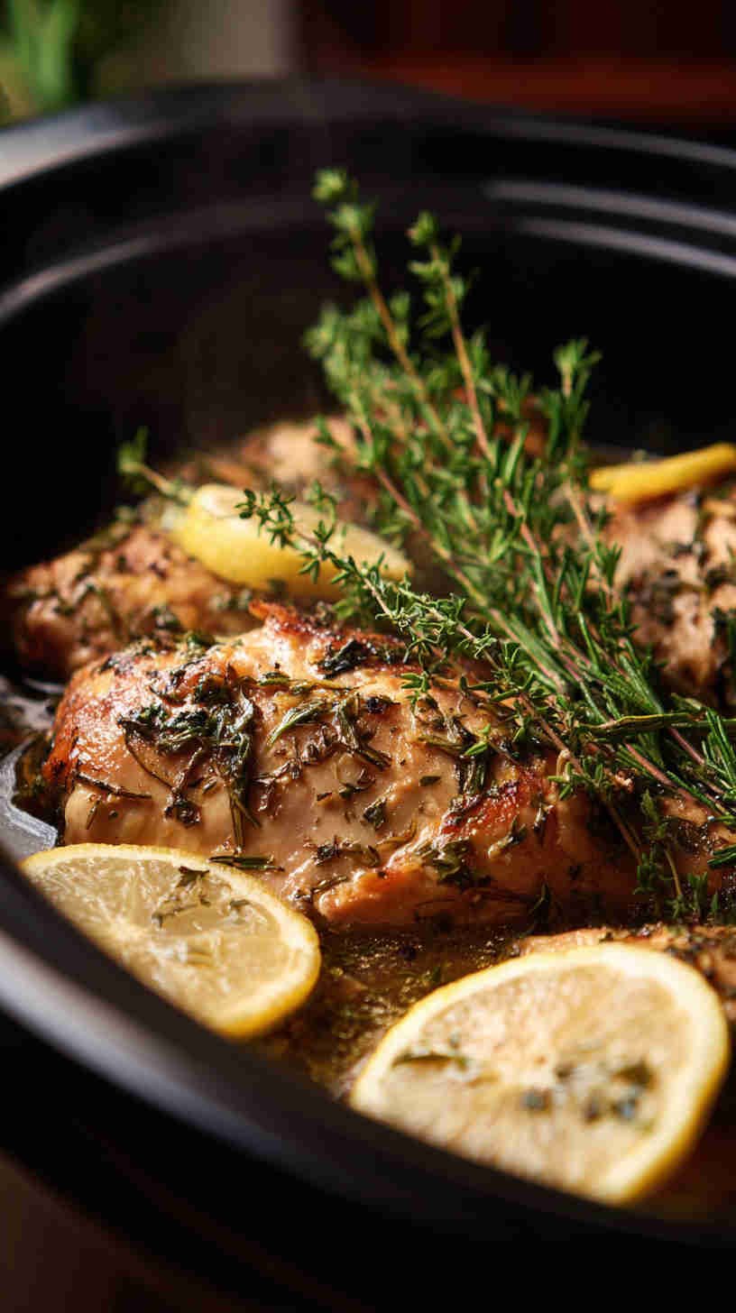 Crockpot Lemon Herb Chicken