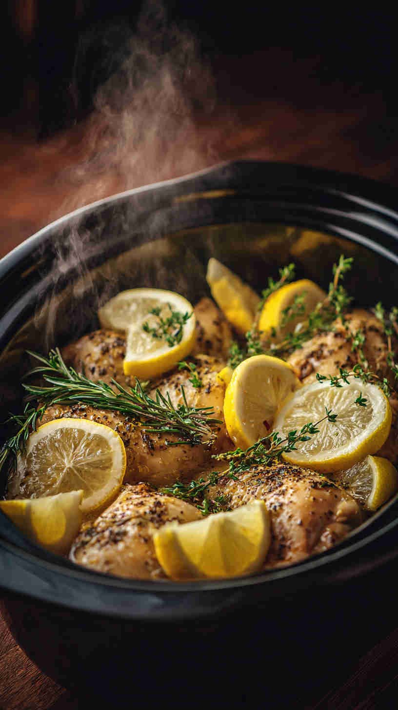 Crockpot Lemon Herb Chicken