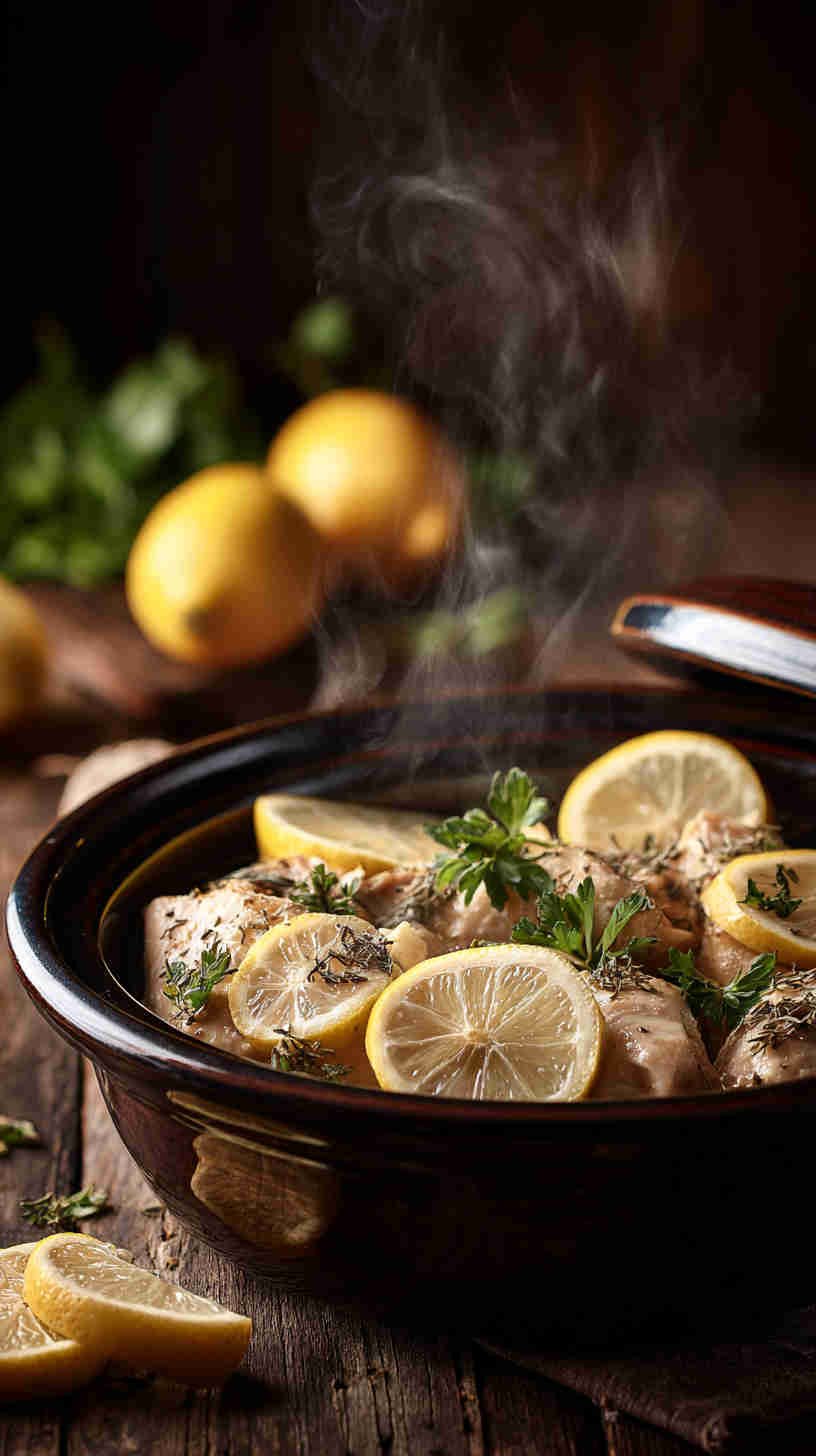 Crockpot Lemon Herb Chicken