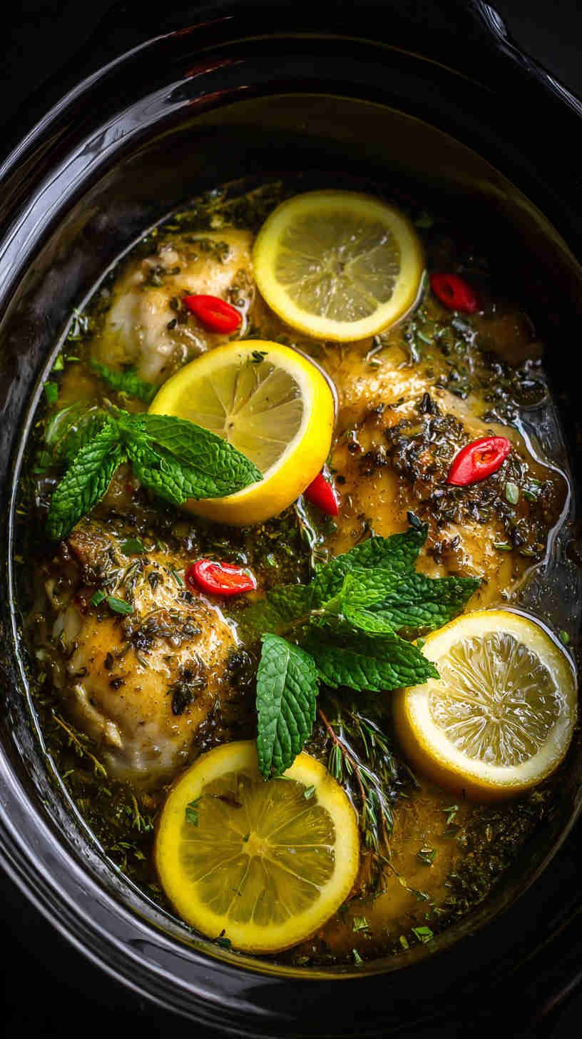 Crockpot Lemon Herb Chicken