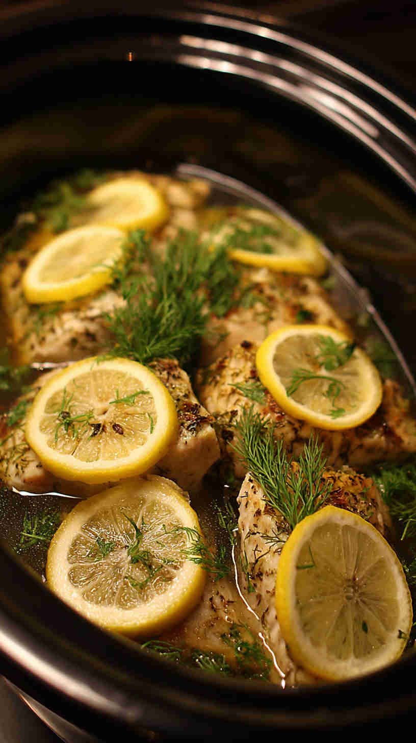 Crockpot Lemon Herb Fish