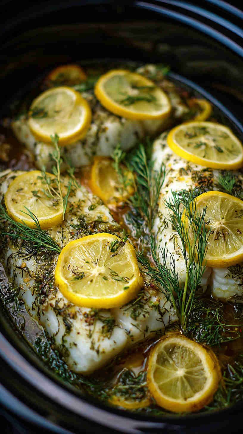 Crockpot Lemon Herb Fish