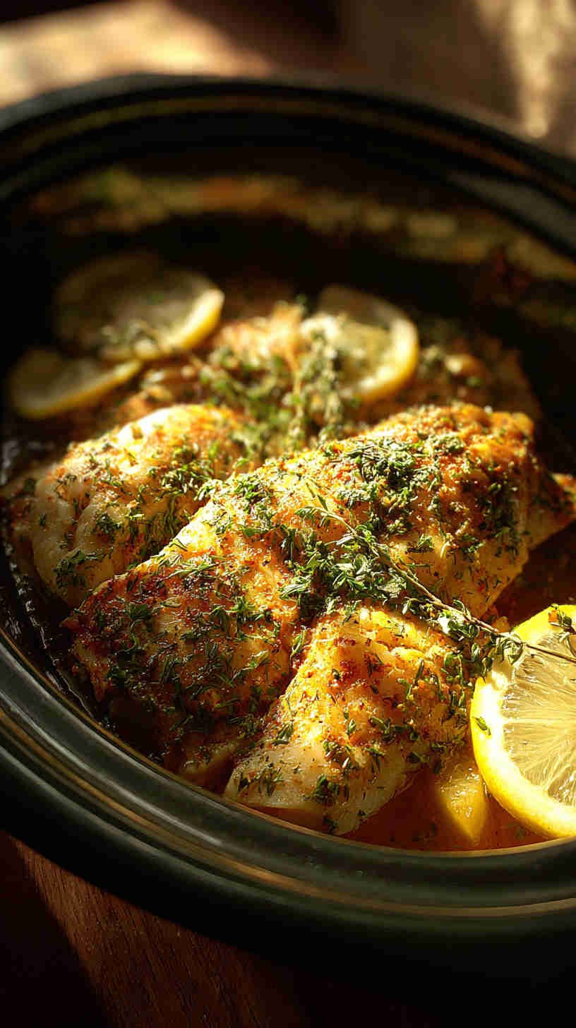 Crockpot Lemon Herb Fish