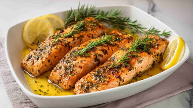 Crockpot Lemon Herb Salmon Fillets
