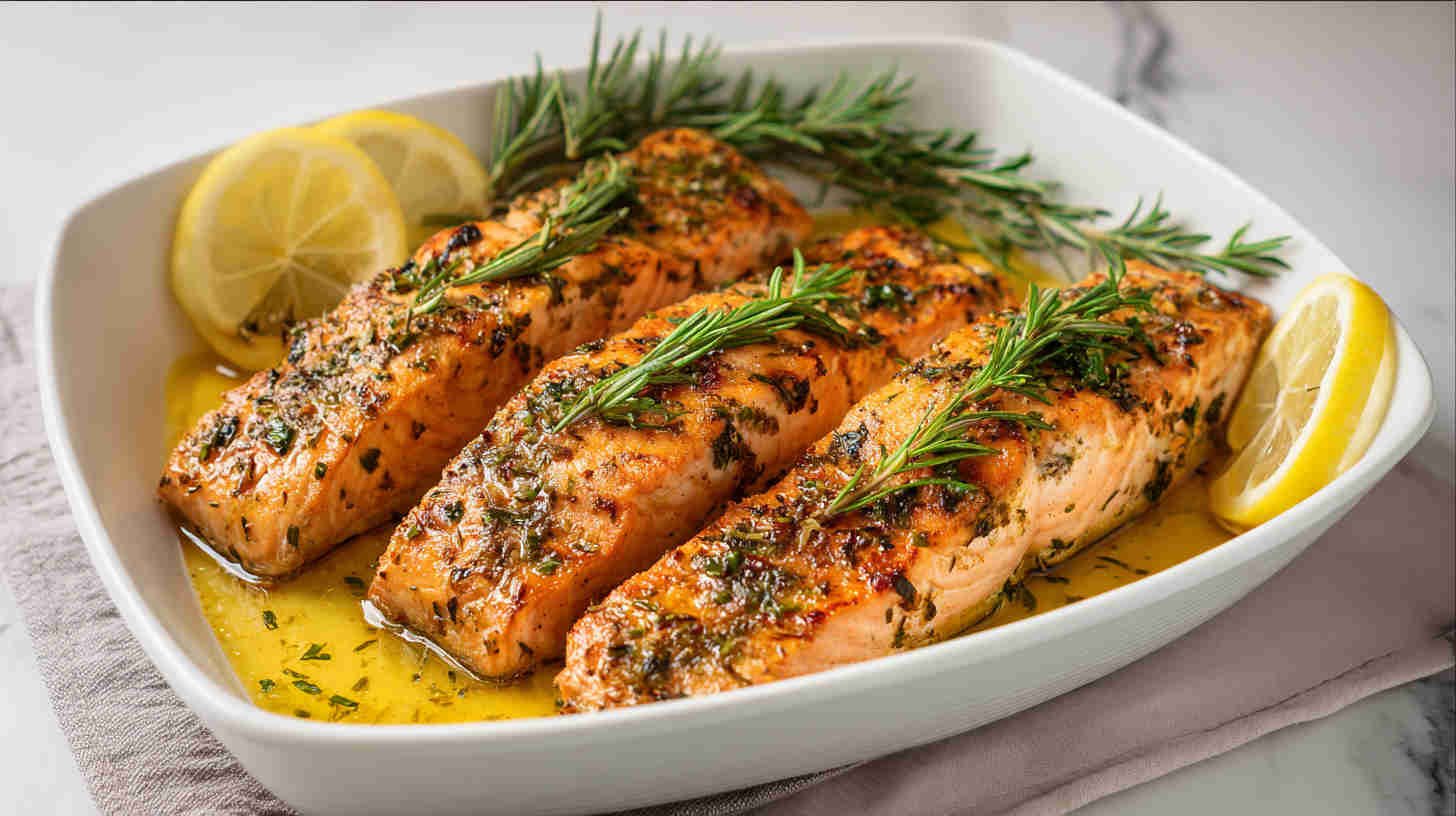Crockpot Lemon Herb Salmon Fillets