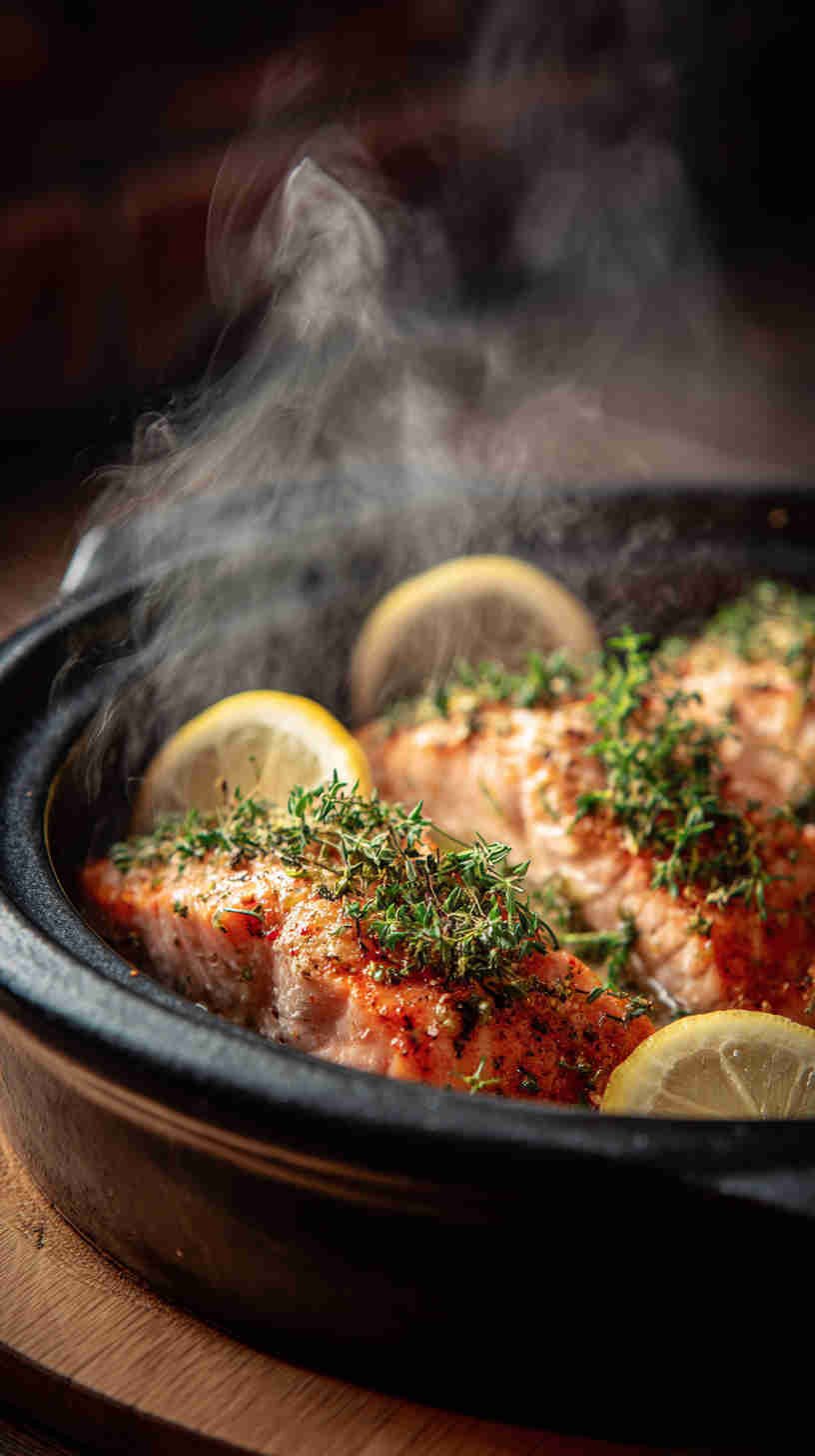Crockpot Lemon Herb Salmon Fillets