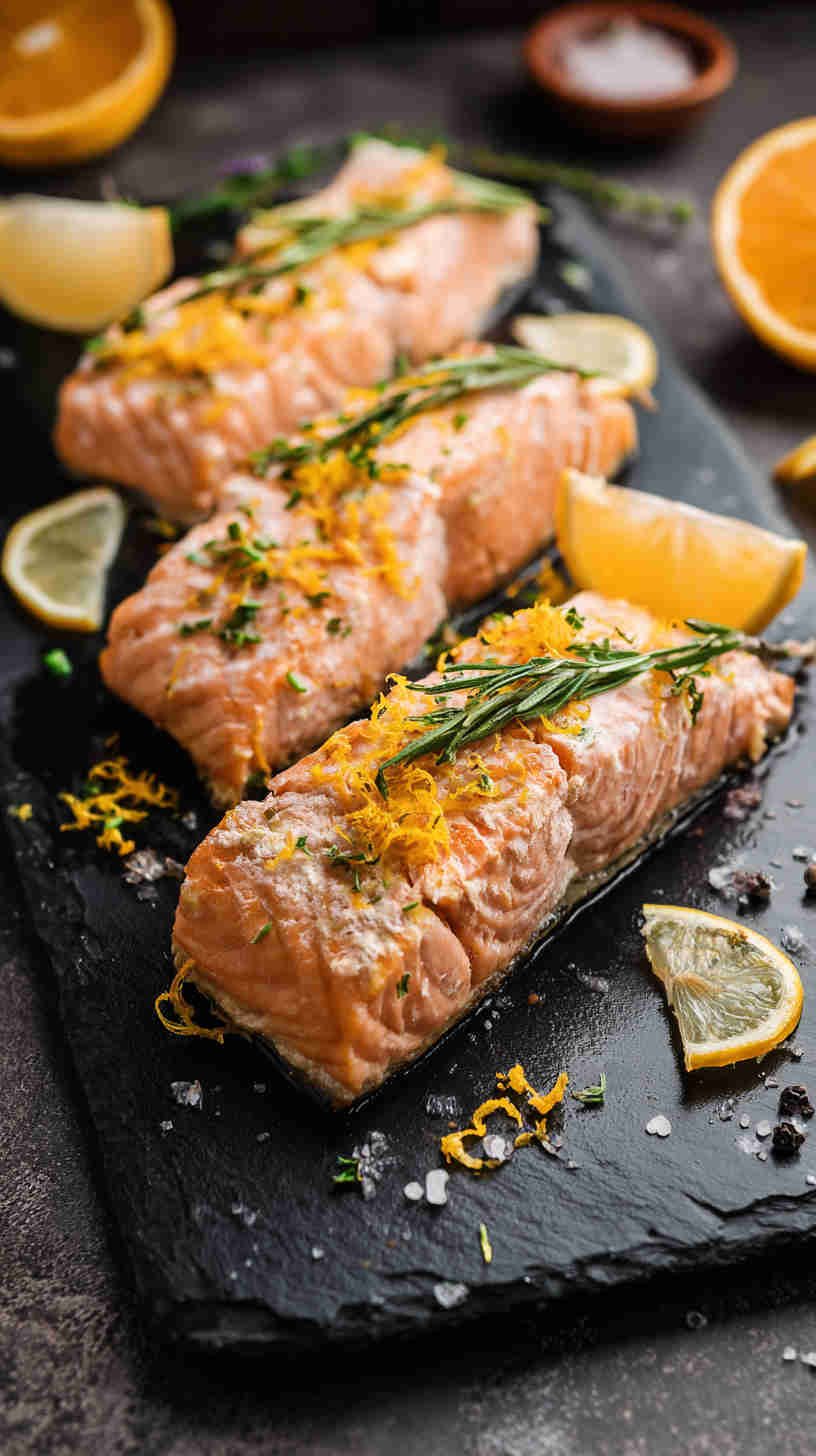 Crockpot Lemon Herb Salmon Fillets