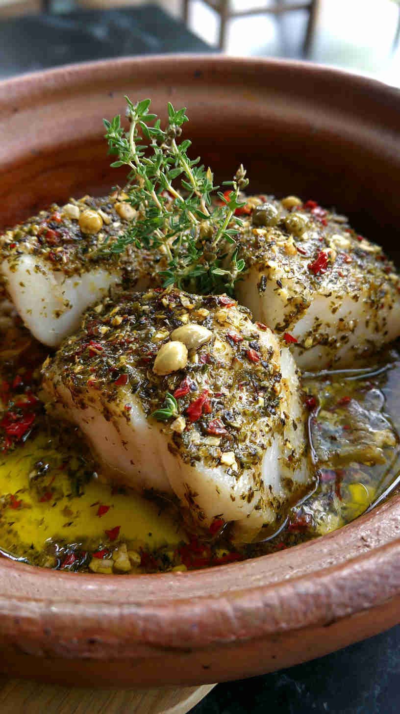 Crockpot Mediterranean Herb Baked Cod