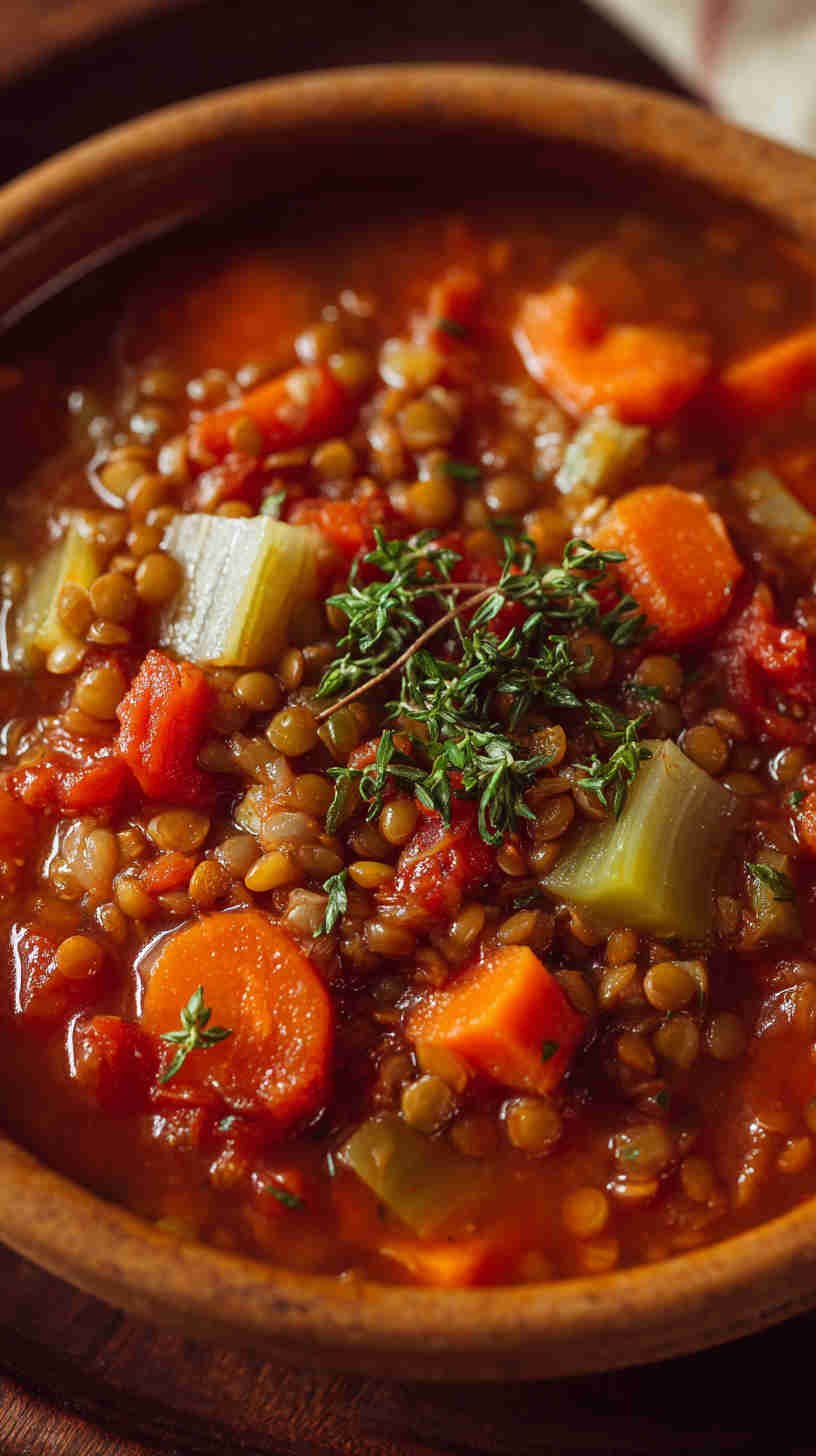 Crockpot Mediterranean Lentil Soup