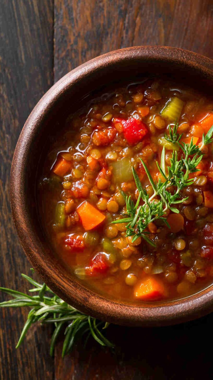 Crockpot Mediterranean Lentil Soup