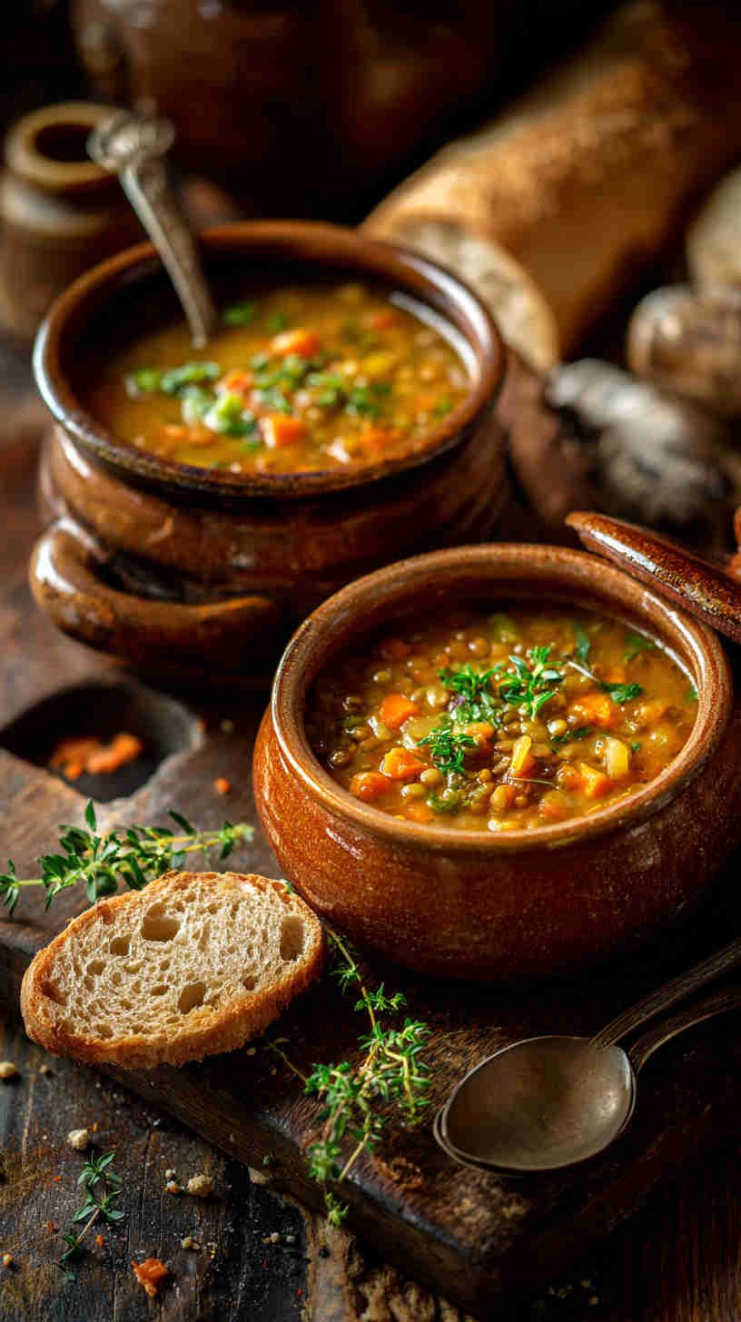 Crockpot Mediterranean Lentil Soup
