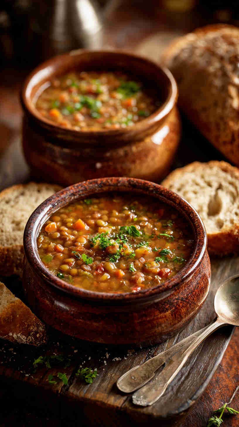Crockpot Mediterranean Lentil Soup