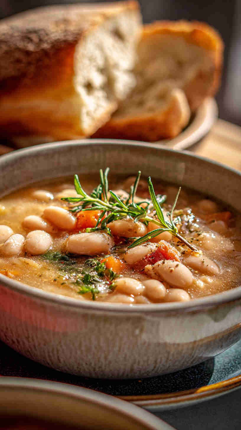 Crockpot Mediterranean White Bean Soup