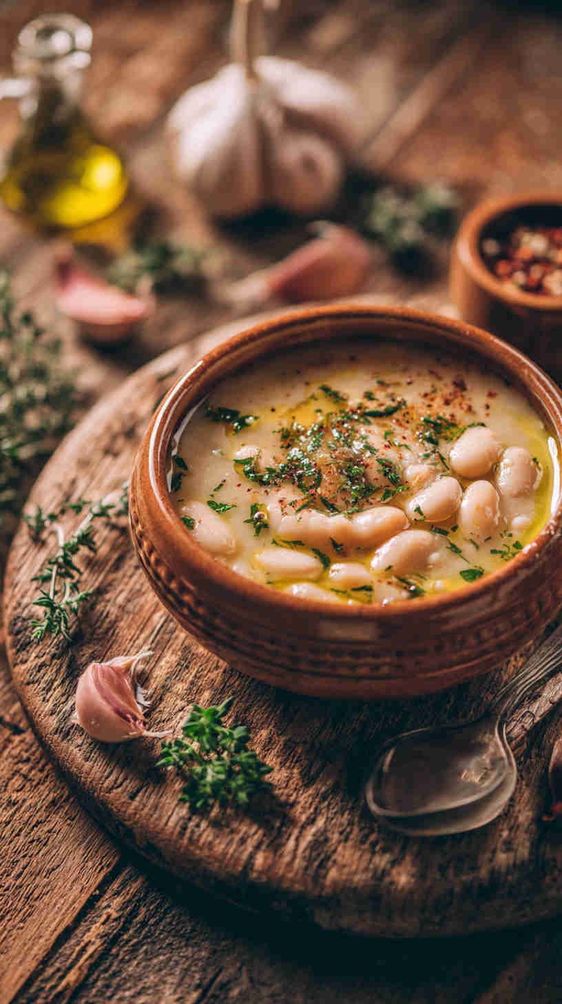 Crockpot Mediterranean White Bean Soup