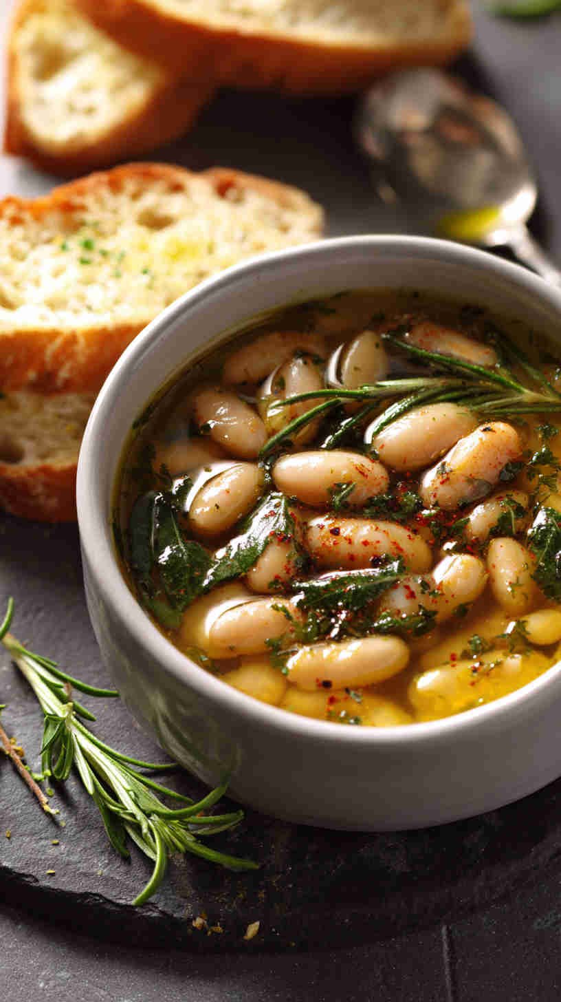 Crockpot Mediterranean White Bean Soup