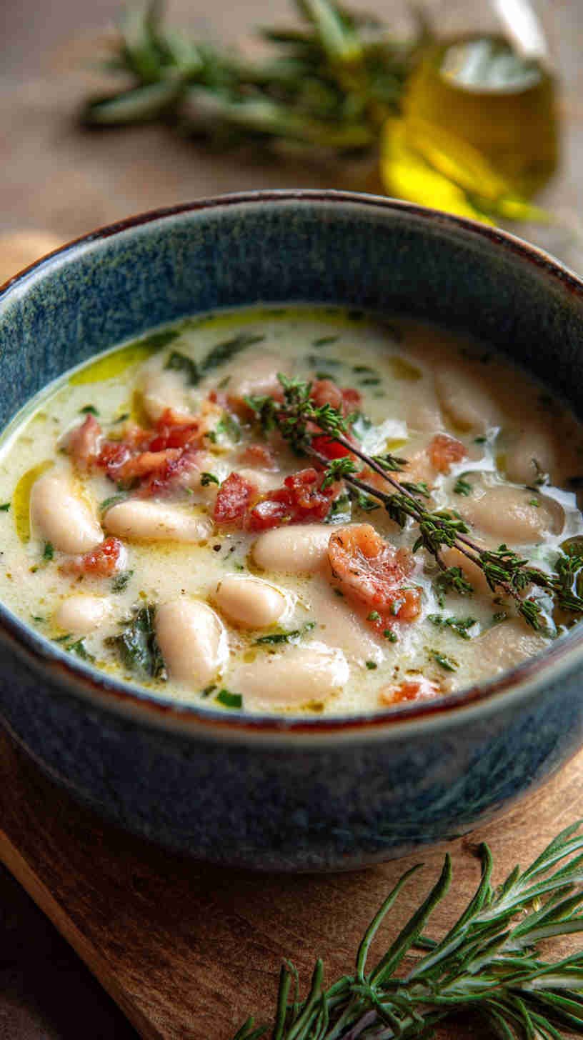 Crockpot Mediterranean White Bean Soup