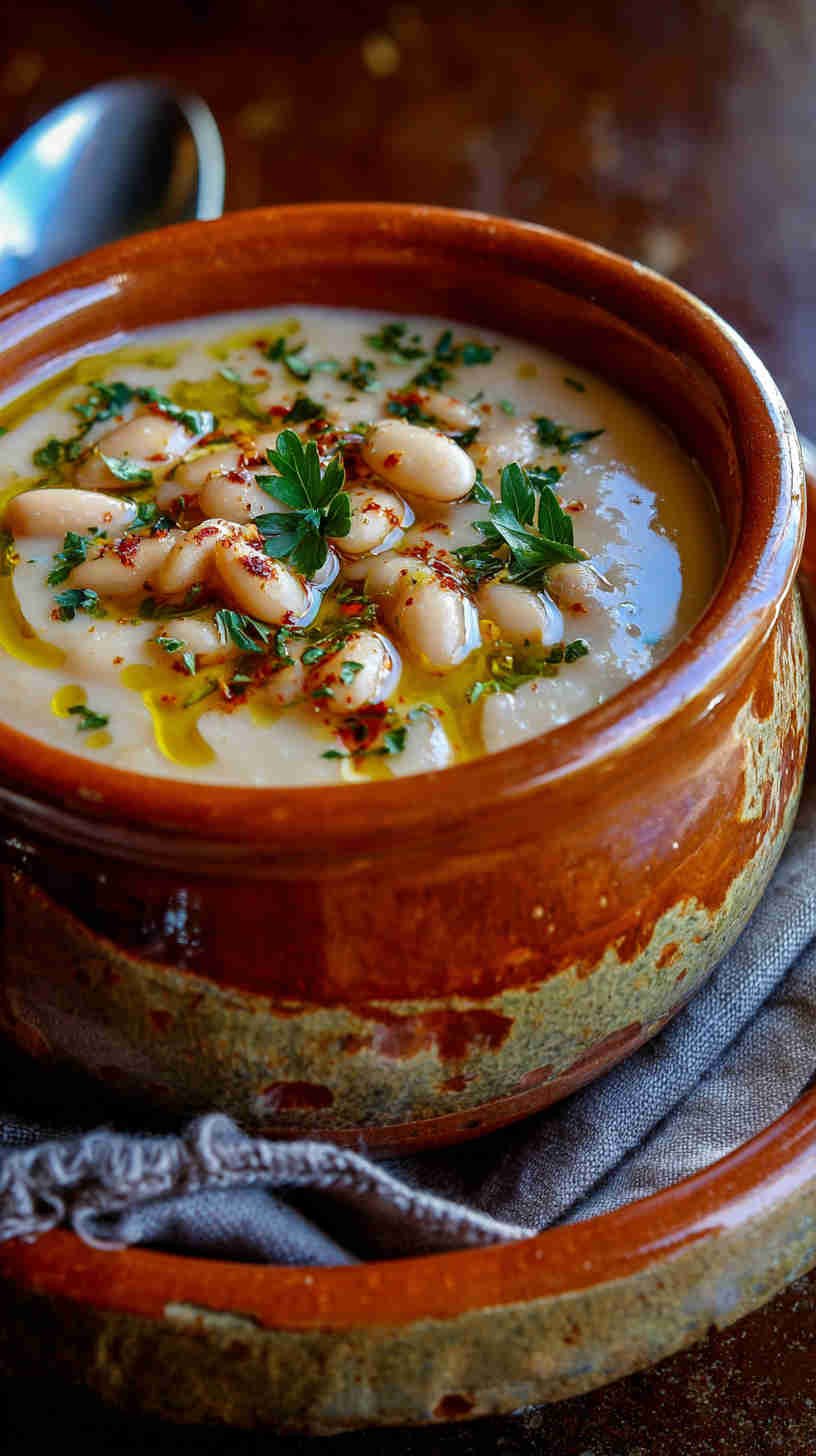 Crockpot Mediterranean White Bean Soup