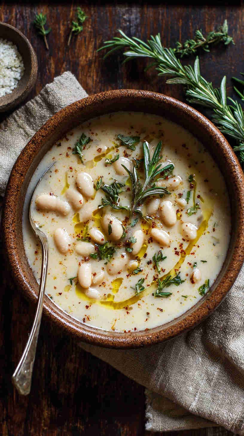 Crockpot Mediterranean White Bean Soup