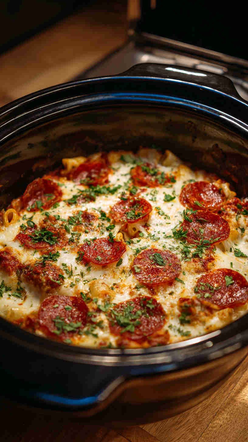 Crockpot Pizza Pasta