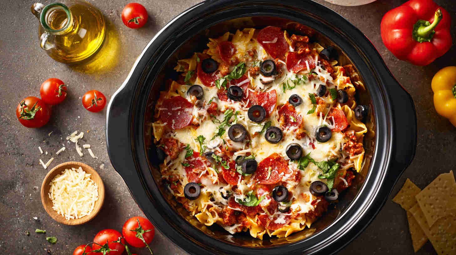 Crockpot Pizza Pasta