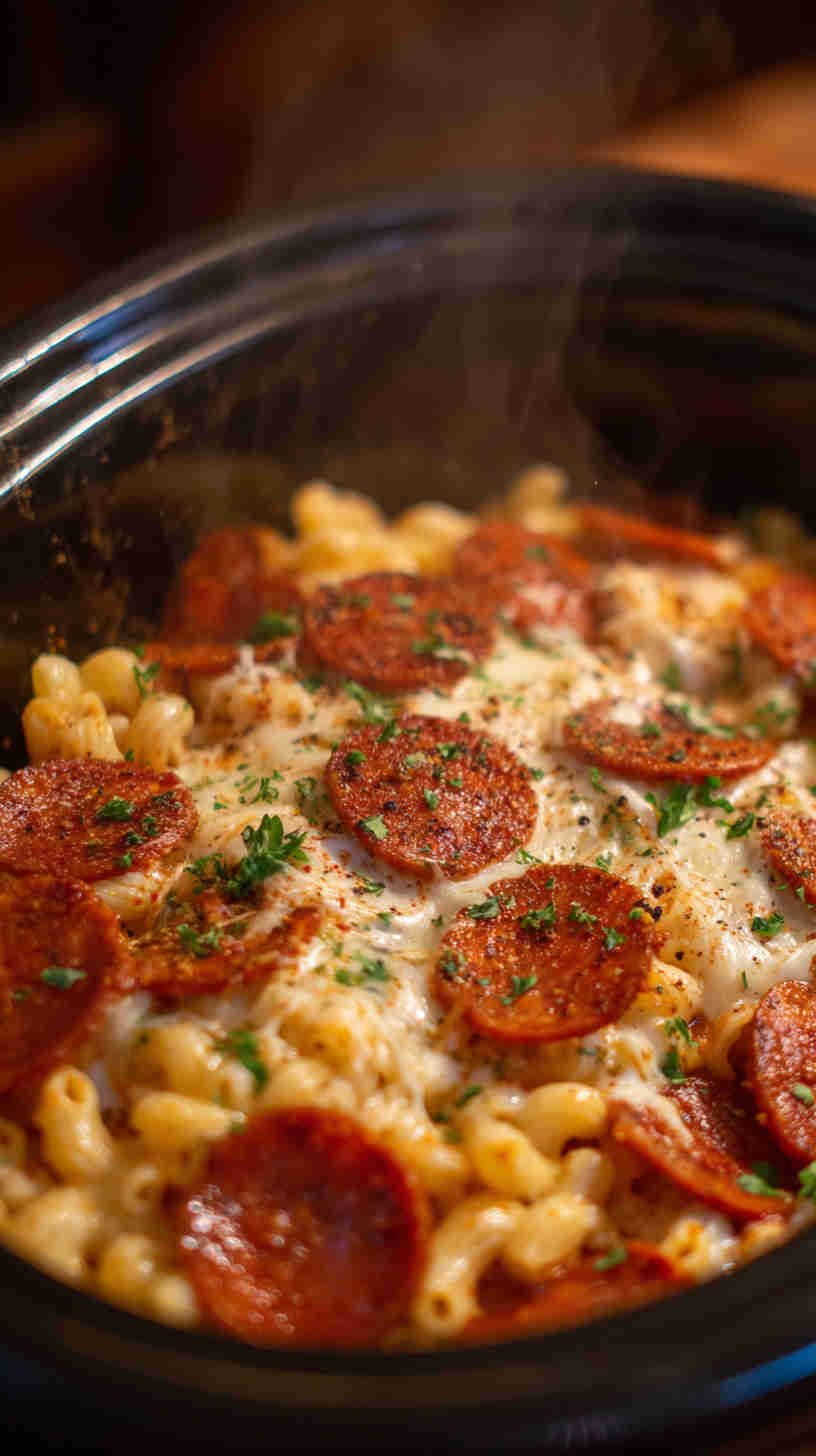 Crockpot Pizza Pasta