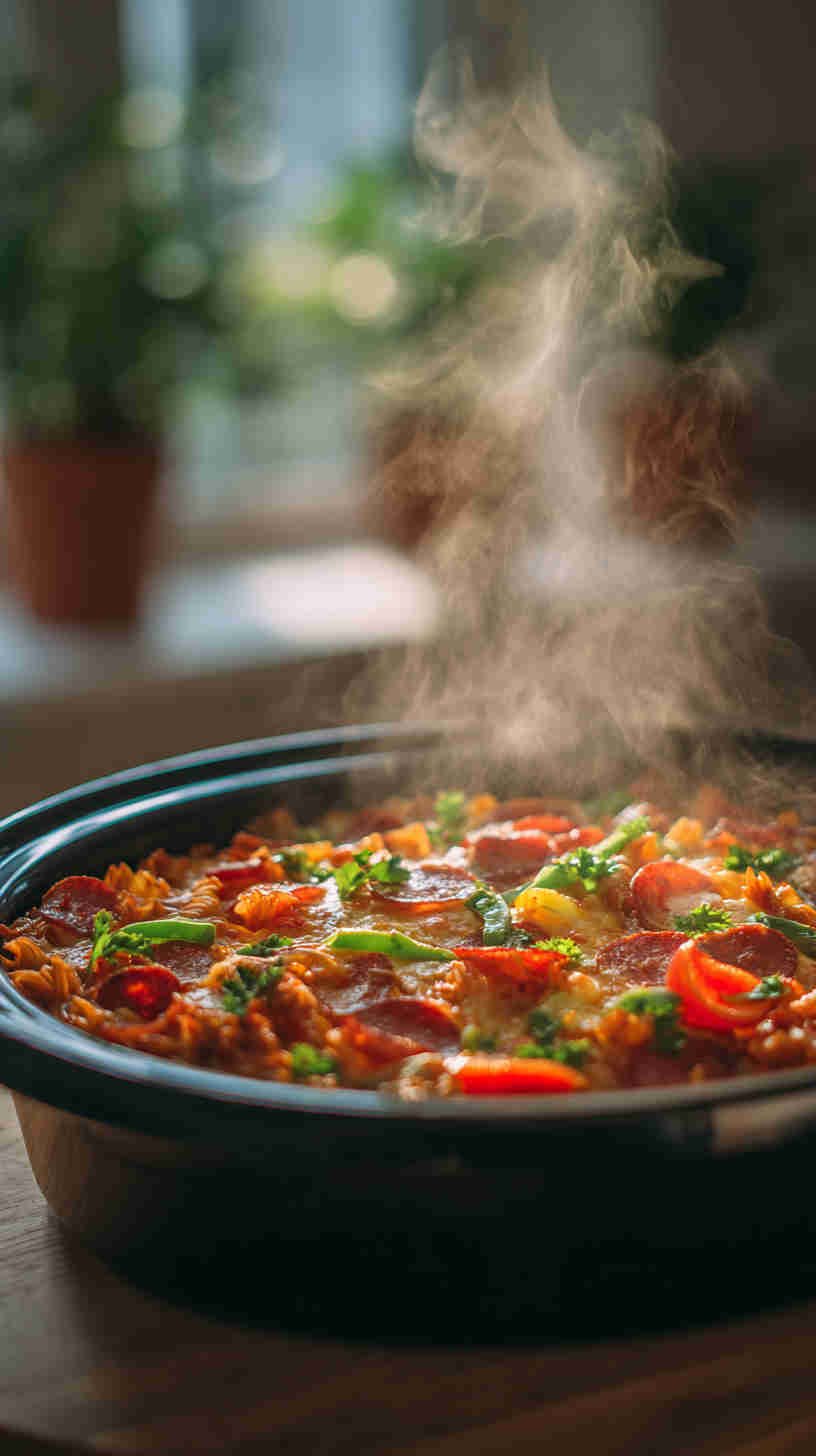 Crockpot Pizza Pasta