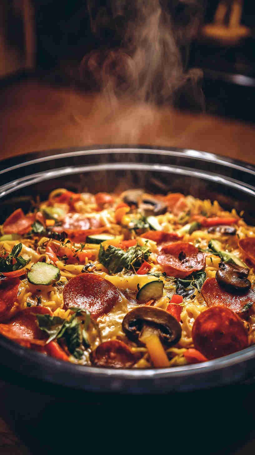 Crockpot Pizza Pasta