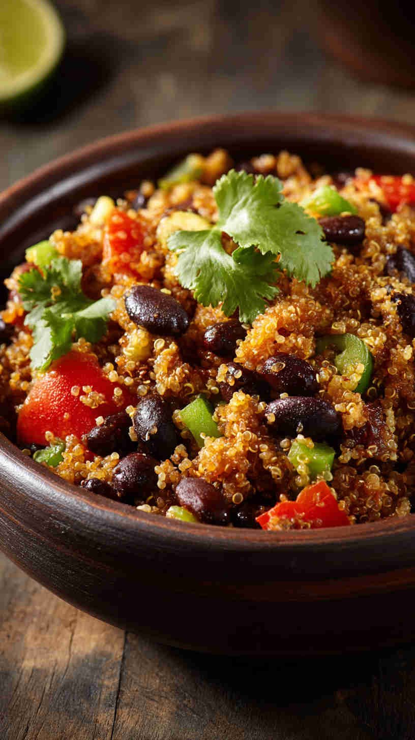 Crockpot Quinoa and Black Bean Bowl