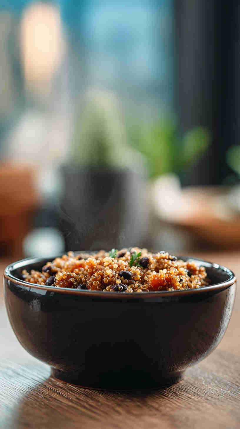 Crockpot Quinoa and Black Bean Bowl