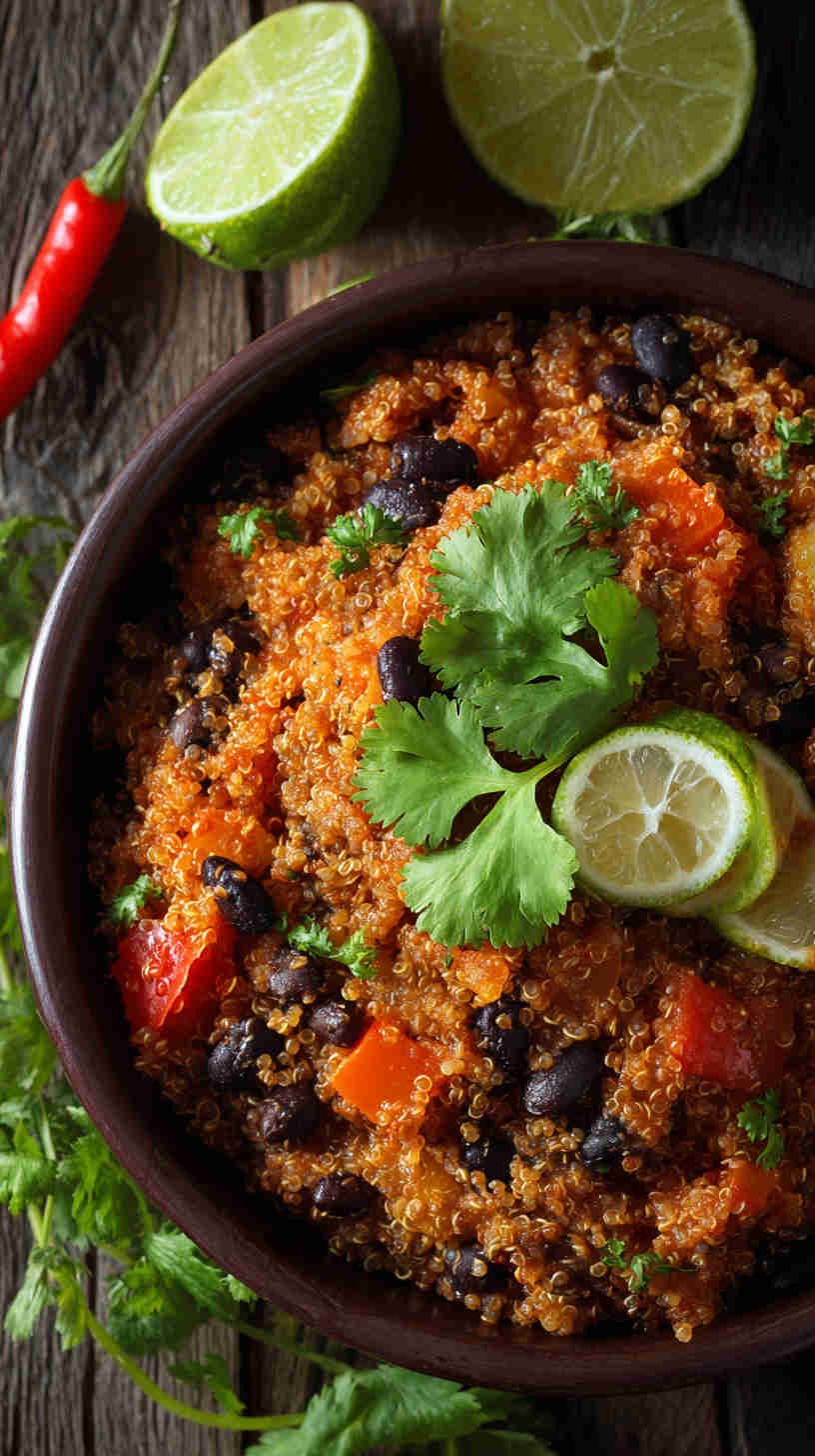 Crockpot Quinoa and Black Bean Bowl
