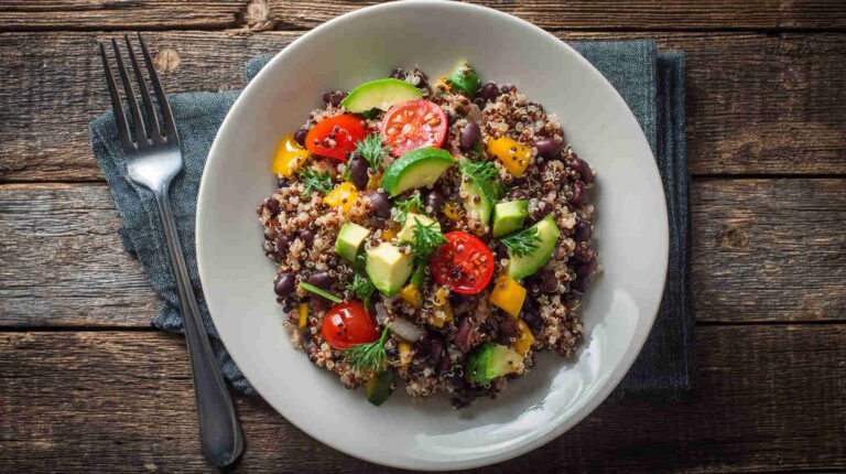 Crockpot Quinoa and Black Bean Bowl
