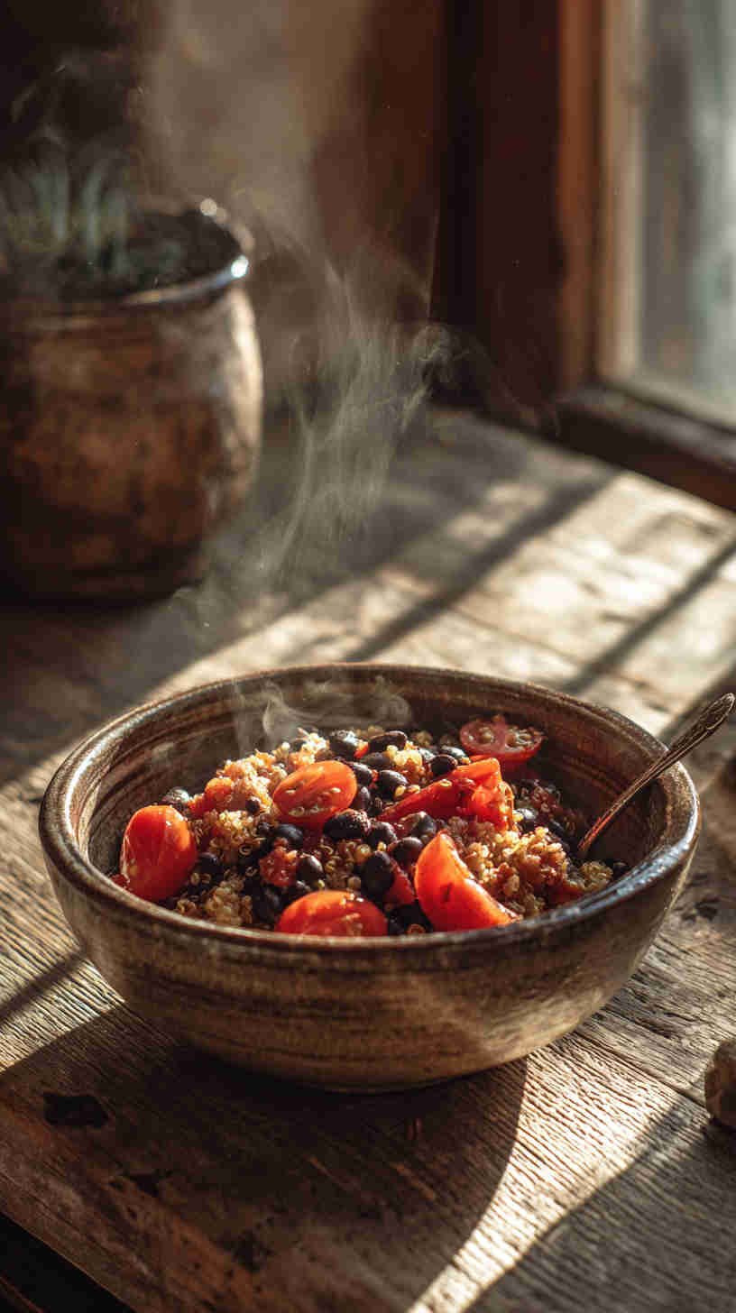 Crockpot Quinoa and Black Bean Bowl