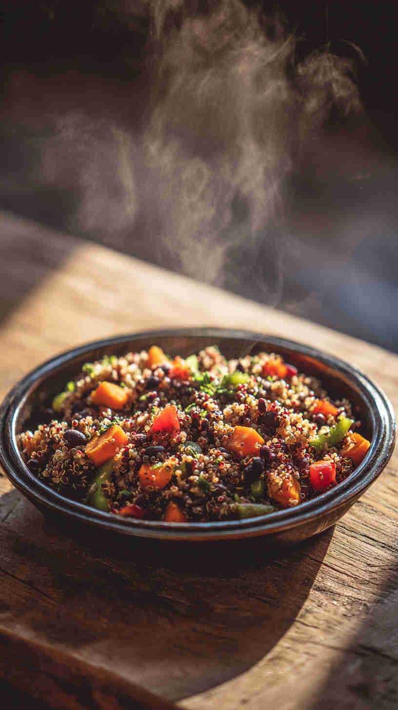 Crockpot Quinoa and Black Bean Bowl