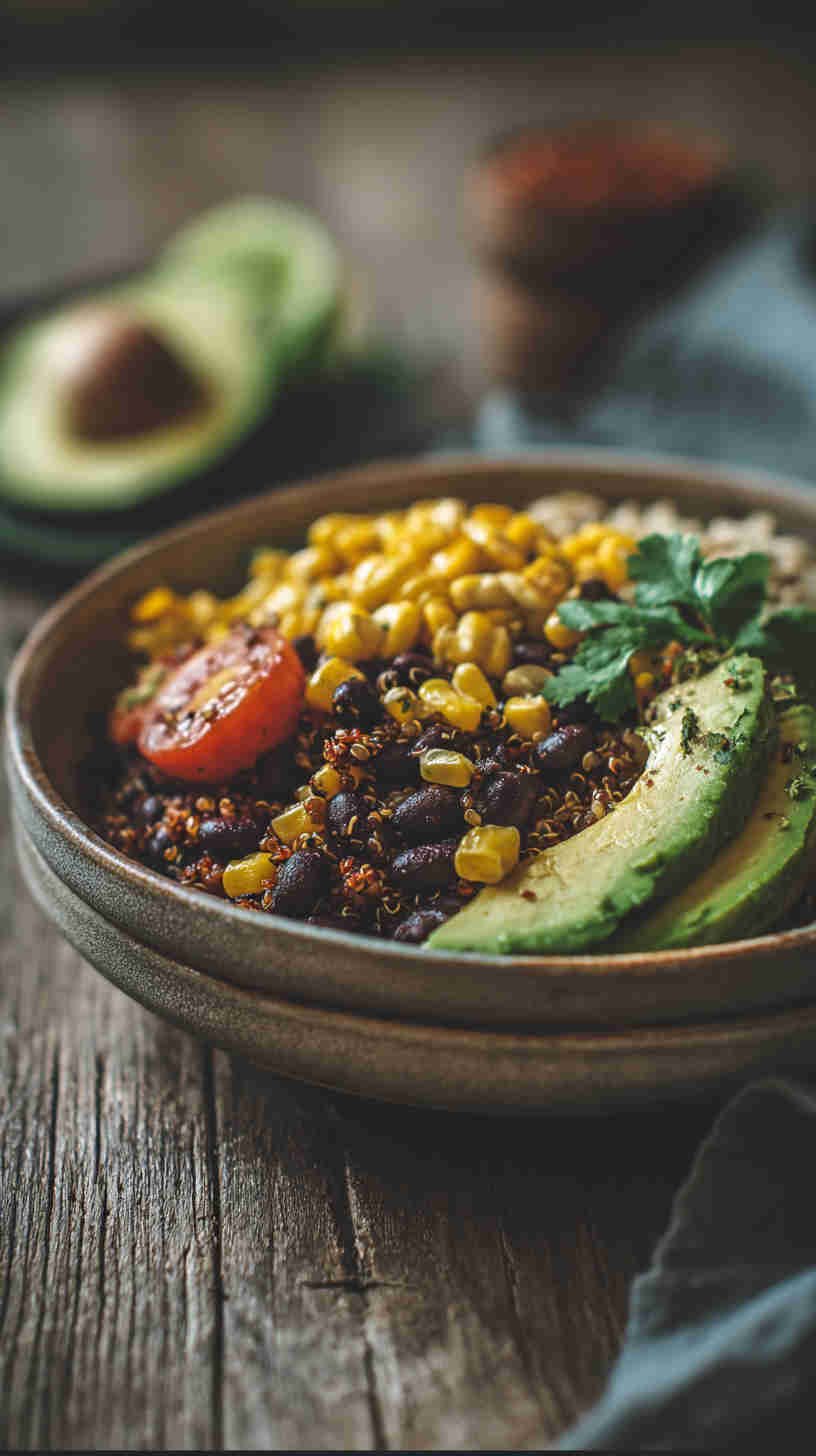 Crockpot Quinoa and Black Bean Bowl