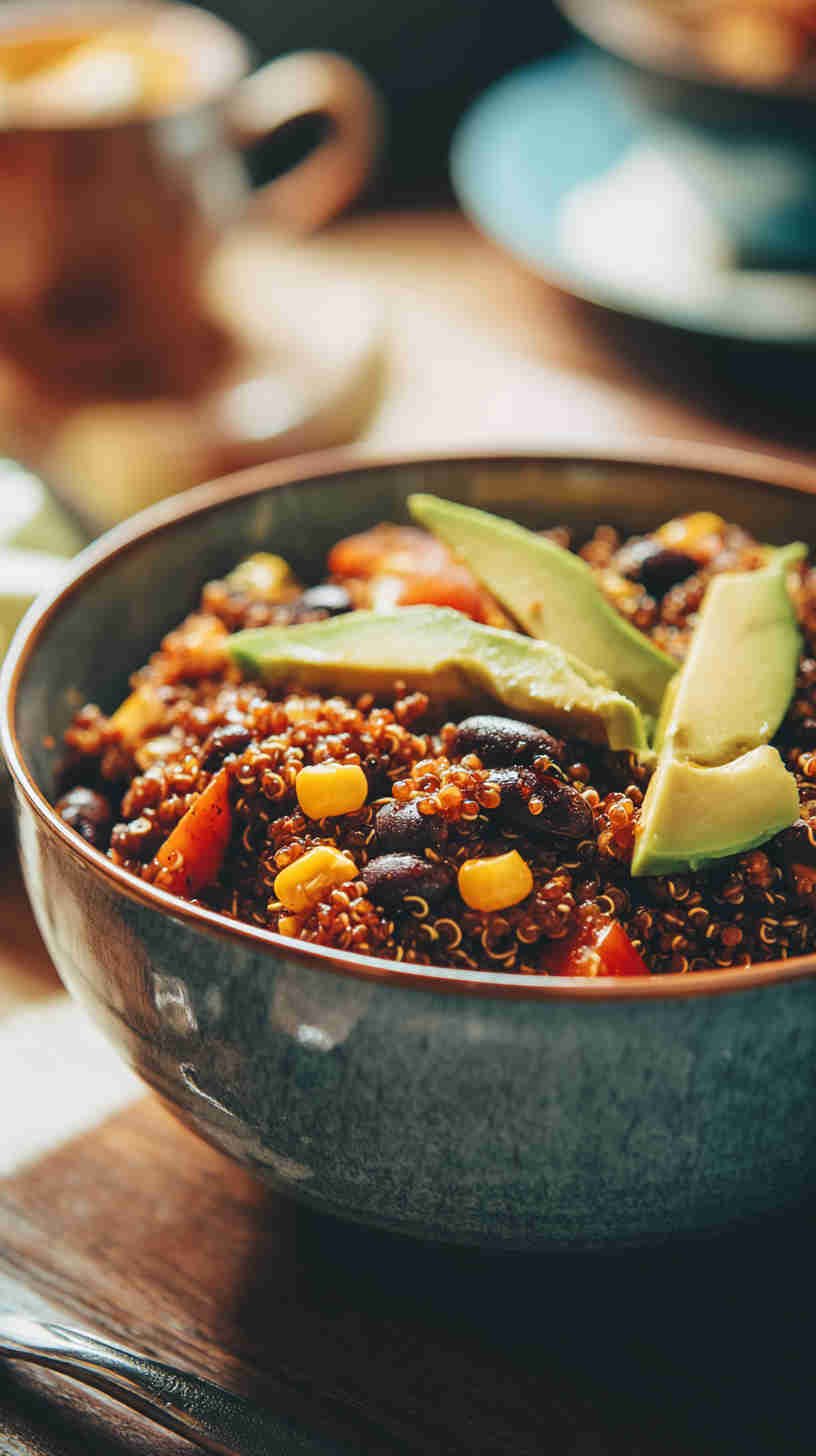 Crockpot Quinoa and Black Bean Bowl